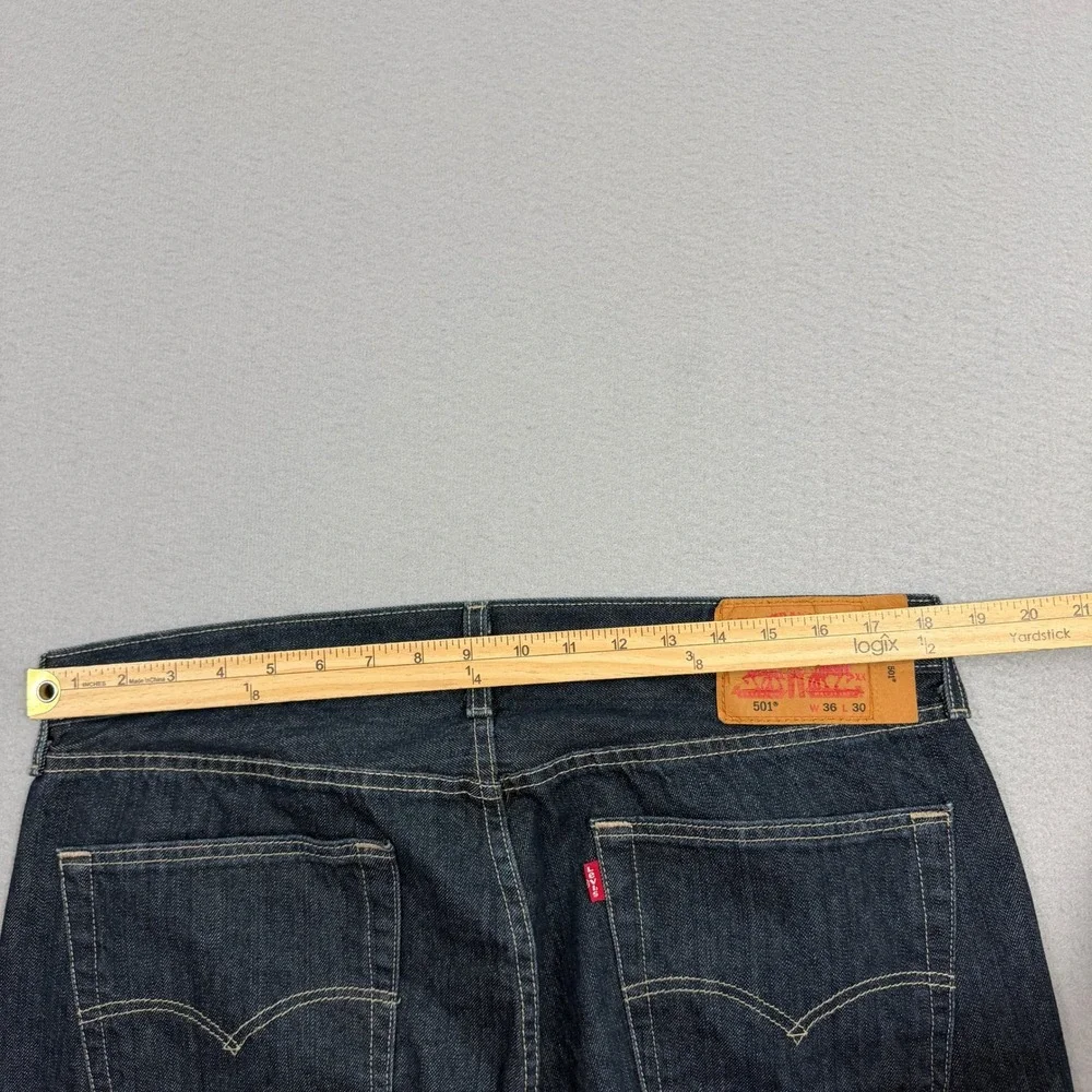 Levis 501xx Jeans Men's 36x30 Blue Original Fit Straight Leg Dark Wash Denim